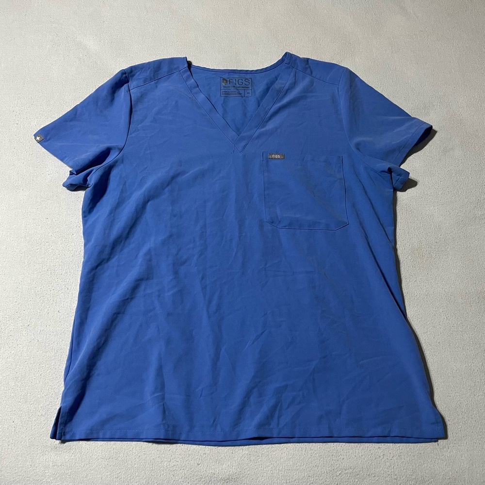 FIGS Catarina Women's XL One Pocket Scrub Top Light Blue FW1000